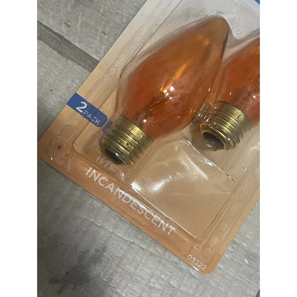 Westinghouse‎ 25 Watt F15 Decorative Bulb Amber 120V Standard 03222 2 Pack